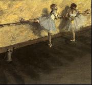 Dancers Practicing at the Barre, Edgar Degas